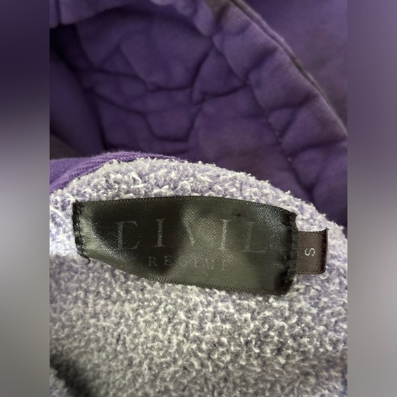 Civil Regime | White Roses Hoodie‎ | Tie Dye Rose Appliqué Sweatshirt | Small - Picture 7 of 7